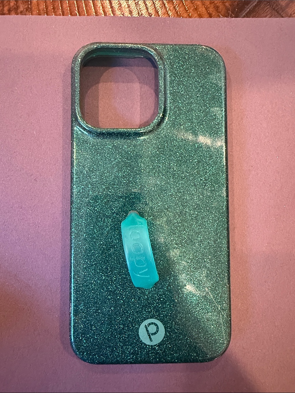 Loopy Case Teal Glitter Phone Case with Integrated Loop